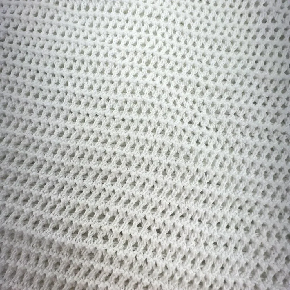 J Jill Womens Textured M Open Stitch Sweater Knit Poncho Tunic White